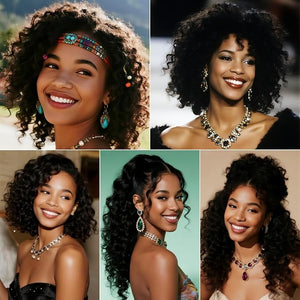 Water Wave Human Hair Bundles 10 12 14 Inch Brazilian Remy Virgin 10A Water Wave 3 Bundles Human Hair Hair Extensions Bundles Natural Black