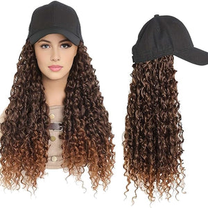 Hat Wig Baseball Cap Wig Extensions Adjustable Wig Hat Attached African Kinky Curly Hairpiece Braiding wig