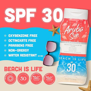 SPF 30 Sunscreen Lotion 16oz 2-Pack - Reef Act Compliant no 67 Octinoxate &amp Oxybenzone Free - Sun Screen Broad Spectrum UVA/UVB - Sunscreen Waterproof and Non-Greasy