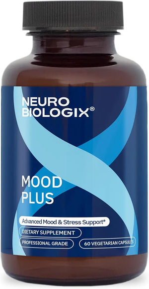 Neuro biologix Mood Plus for Men and Women Advanced Supplement with GABA 5-HTP Ashwagandha Magnesium &amp Chamomile for Emotional Balance Serotonin Support &amp Relaxation 60 Capsules