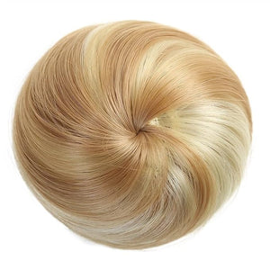 EARSHOT Hair Buns Hair Piece Synthetic Hair Bun Donut Bun with Elastic Band Ponytail Extensions Hair Clip Wig Ponytail Headwear for Women Hair Accessories For Girls (Color : 105)