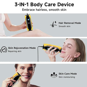 JOVS Laser Hair Removal 37¡ÆF Painless Hair Removal Device with Sapphire Ice-Cooling 3 in 1 Hair Removal &amp Skin Rejuvenation for Women and Men 8 Modes Skin Care for Whole Body Touch Screen