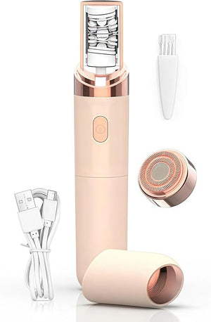 PluxyEpil Pro 3.0 Women Face Epilator - Painless Hair Remover 2025 New Upgrades Rechargeable Portable Facial Hair Remover for Face Hand Legs Washable (Pink)
