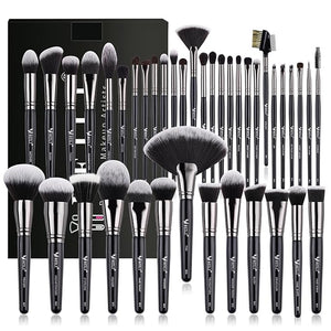 BEILI Makeup Brushes 40Pcs Professional Makeup Brush Set Premium Synthetic Kabuki Foundation Blending Face Powder Blush Concealers Eye Shadows Make Up Brushes Kit