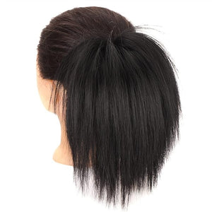 FRANCES Fake Hair Bun 1 Pack Synthetic Messy Bun with Elastic Rubber Band Wig Straight Hair Ponytail Extensions Hair Bun for Women Hair Accessories (Color : 10)