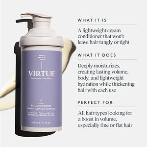 VIRTUE Full Volumizing Conditioner Thickens Hair Safe for All Hair Types Sulfate Free Color Safe