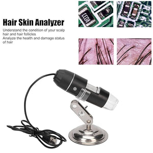 Skin Scalp Detector 1000X Magnification LED Light Skin Detector Tester Hair Skin Analyzer Machine Skin Pigment Tester