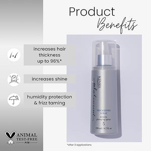 Platinum Thickening Spray 5 | Volumizing Styler | Density Plumping Spray | Increases Hair Thickness Up To 96% | Humidity Protection &amp; Frizz Taming | All Hair Types