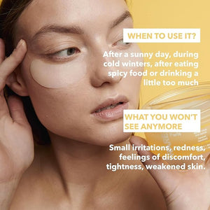 RARE Paris - Tr?sor Solaire - Soothing Under Eye Patches - Soothing &amp Strengthening - With Vitamin E &amp Arnica - Brightening Firming &amp Revitalizing - Multi-Active Serum Formula - 30 Pairs