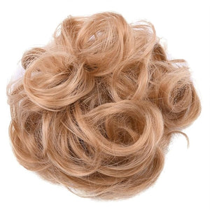 FRANCES Fake Hair Bun 1 Pack Synthetic Donut Bun Messy Bun Hair Slices Curly Wavy Headbands Women Bun Wig Synthetic Wig Hair Extensions Hair Accessories (Color : J26)