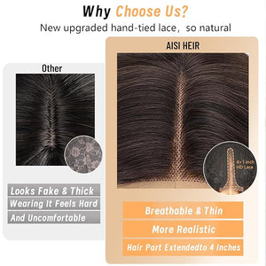 AISI HAIR Ombre Pink Wig for Women Long Wavy Lace Hairline Middle Part Synthetic Heat Resistant Wig for Daily Party-26 Inch