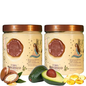 Ritual Bot?nico Keratina Org?nica | Treatment to Straighten, Repair and Relax Hair | Natural, Organic &amp; Vegan | Product of Colombia | Mascarilla Bomba, 400 ml/13.52 Fl Oz (2 Count)