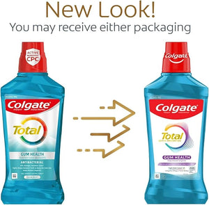 Colgate Total Gum Health Antiplaque Mouthwash Clean Mint 16.90 oz (Pack of 7)