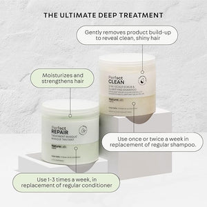 NatureLab.TOKYO Perfect Clean &amp; Repair Treatment Duo: Perfect Clean 2-in1 Clarifying Scalp Scrub and Shampoo 8.1 oz &amp; Perfect Repair Treatment Masque 6.7 oz