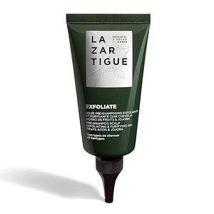 Lazartigue Exfoliate Gel, Oxygenating Detox Scalp Scrub, Jojoba Beads Gently Exfoliate Scalp and Fruit Acids Cleanse, Reoxygenate Optimal Balance, Vegan, 2.5 Fl Oz