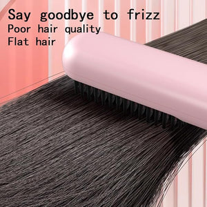 Mini Cepillo AlisanteCeramic Hair StraightenersMini Cepillo Alisante Cabello CosmeticosMini Cepillo Alisante para CabelloMini Cepillo Alisante Inalambrico4 Heating Temps for All Hair (White)