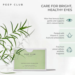 Peep Club All Natural Eye Makeup Remover Wipes ? Perfect for Sensitive Eyes, Optometrist Formulated, Tea Tree Oil Free, Cleansing, Nourishing, Coconut Oil, Chamomile, Bilberry, 30 Pack