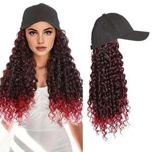 Hat Wig Baseball Cap Wig Extensions Adjustable Wig Hat Attached African Kinky Curly Hairpiece Braiding wig
