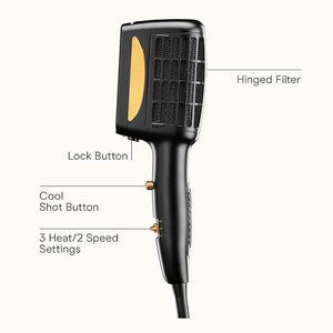 INFINITIPRO BY CONAIR 3-in-1 Styling Hair Dryer 1875W Hair Dryer and 3 Attachments