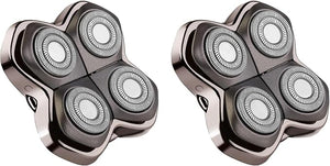 Replacement Head Compatible with Shaver PRO 4 Blade Fit for Skull Pitbull Butterfly Kiss PRO &amp Palm Shavers Replacement Head for Electric Shaver &amp Blade for Bald Head and for Men/Women (2 P