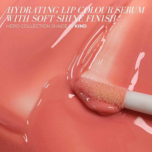 FITGLOW Beauty Lip Colour Serum | Hydrating Lip Gloss | Plumping Anti-Aging Lip Treatment | Natural Shine with Pomegranate Sterols &amp; Collagen | Buildable Color for Dry Chapped Lips | Kind - 10g