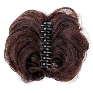 Hair Accessories Synthetic Messy Bun Wavy Curly Bun Ponytail Hair Extensions Fancy Curly Bun Claw Clip Bun Wig For Women Hair Pieces For Women(1pcs-02)