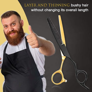 JASON 6'' Hair Thinning Scissors Professional Blending Shears Japanese Stainless Steel Texturizing Scissor Salon Home Shear for Men Women