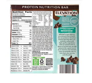 Millville Elevation Protein Bars Snack Endulgent Treat 1.4oz Bars 5g Protein (Cookie Dough 2 Pack (12 Bars))