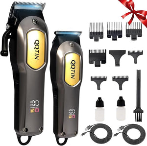 Hair Clippers for Men Cordless &amp Corded Professional Clippers Set 7500RPM Rechargeable Hair Cutting Kit with Precision Blades &amp Guide Combs Ideal for Barbers &amp Home Use (Silver)