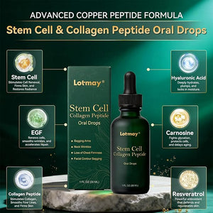 Lotmay Stem Cell Collagen Peptide Oral Drops Natural Advanced Body Care Liquids Drop Multi Collagen Peptides Liquid Drops for Women and Men Firming Skin and Body Shaping Care (2 Pack)