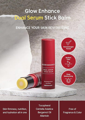 THANKYOU FARMER Glow Enhance Dual Serum Stick Balm - Korean Eye Cream for Face Crows Feet Eye Treatment Fine Lines Lifting 0.35oz