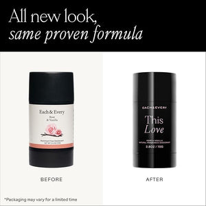 Each &amp Every Aluminum Free Deodorant for Women &amp Men Rose &amp Vanilla - All Natural Deodorant for Sensitive Skin EWG Verified - Clean Baking Soda-Free Plant-Based Fragrance - 2.5oz 2 Pa