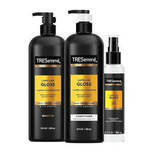 TRESemm? - Shampoo Lamellar Gloss 3 Pk Regimen Collection Pack For Brilliant Gloss &amp Sleek Finish Ultimate Shine 28Oz(2)and 6.1Oz