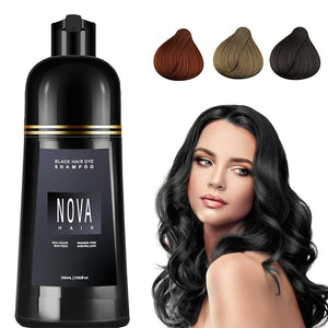 Nova Hair Dye ShampooNova Hair InstantNova Hair Dye Shampoo 3 in 1 for Men &amp Women. (500ml Black)