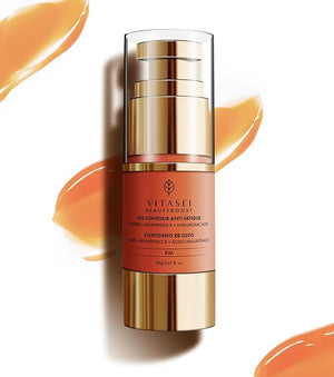 VITASEI Moisturizing Night Serum w/Hyaluronic Acid Cucumber Grape &amp Coffee Extract for Dark Circles Puffiness &amp Bags - Under Eye Hydration Serum for Women &amp Men (0.67 Fl Oz)