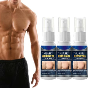 Natural Permanent Hair Removal Spray Stop Hair Growth Inhibitor Remover Hair Stop Growth Spray For Arm Leg Body Care for Man and Women 50ml (for men3Pcs)