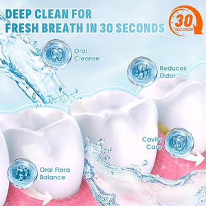 Mouthwash Travel Size ? Individually Wrapped Portable Packets Alcohol-Free &amp Fluoride-Free On-The-Go Oral Hygiene for Fresh Breath Anytime(5 Flavors) (120 Pack)