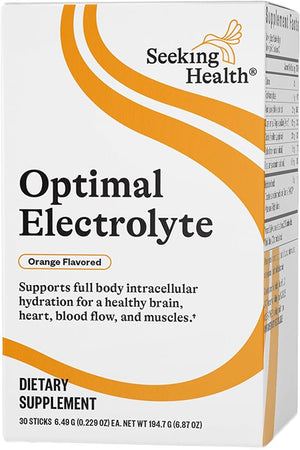 Seeking Health Optimal Electrolyte Sticks - Electrolyte Drink for Hydration Heart &amp Muscle Recovery¢Ó Support - Supports Active Lifestyle - Vegan Gluten-Free &amp Non-GMO - Orange Flavor 30 Sti