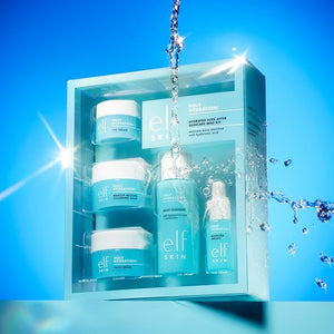 e.l.f. SKIN Holy Hydration! Hydrated Ever After Skincare Mini Kit, Cleanser, Makeup Remover, Moisturizer &amp; Eye Cream For Hydrating Skin, Airplane-Friendly Sizes