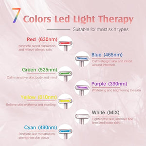 Red-Light-Therapy-Wand 7 Colors LED Facial Light Therapy Wand for Face and Neck Rejuvenation Face Massager Eye Beauty Tool at Home