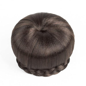 Hair Bun Pieces for Women 1 Pack Synthetic Bun Braided Ponytail Hair Extensions Women's Donut Curls Accessories for Women