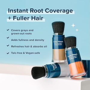 TRUHAIR Color Fibers Root Coverage and Density Booster Refill | Quick-Apply Touch Up Hair Color | Natural Matching Gray Hair Cover Up - 11 Colors Available (Medium Brown)
