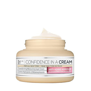 IT Cosmetics Confidence in a Cream - Hydrating &amp Anti Aging Face Moisturizer Visibly Reduces Fine Lines &amp Wrinkles Up To 48H Hydration Repairs Skin Barrier Squalane &amp Ceramides For Al