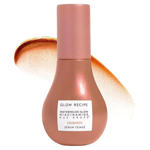 Glow Recipe Hue Drops Tinted Face Serum - Bronzing Drops to Brighten &amp Hydrate - Skincare Makeup Primer &amp Liquid Highlighter to Blur Pores for a Radiant Even Skin Tone - Sunglow (40ml)