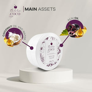 YBERA PARIS Terra Coco A?ai Mask | Vegan | Moisturizing and Nourishing Line for Bleached or Depigmented Hair | Ideal for Extremely Dry and Worn Damaged Hair | Removes Dead Cells | 7.0 oz