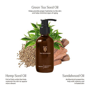 True Botanicals Pure Radiance Body Oil | Anti-Aging Body Oil for All Skin Types | Moisturize &amp; Restore Skin Health | Dermatologist Tested, All Natural, Vegan, Clinically Proven | 3.9 fl oz | 114 m