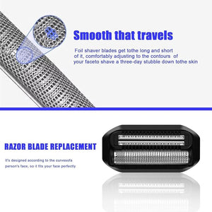 Pro Head Shaver Replacement Blades Compatible with MANSCAPED The HandymanLong Hair Leveler and Foil Blades for Portable Men's Travel Facial Hair Comb (2 pack)