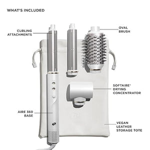 T3 Aire 360 Multi-Styler &amp; Blowout System with Luxe Carrying Case, Rapid Drying Hair Dryer, Ceramic Curling Attachments, Oval Brush &amp; Drying Concentrator | Blowouts &amp; Long-Lasting Curls