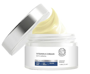 Vitamin K Cream- Moisturizing Bruise Healing Formula. Dark Spot Corrector for Bruising, Spider Veins &amp; Broken Capillaries. Reduces Under Eye Dark Circles, Fine Lines, Puffiness, &amp; Wrinkles.