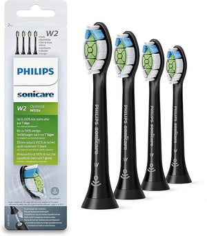 Philips Sonicare Optimal Whitening Black BrushSync Heads (Compatible with All Philips Sonicare Handles) 4 Pack
